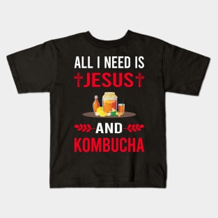 I Need Jesus And Kombucha Booch Kids T-Shirt